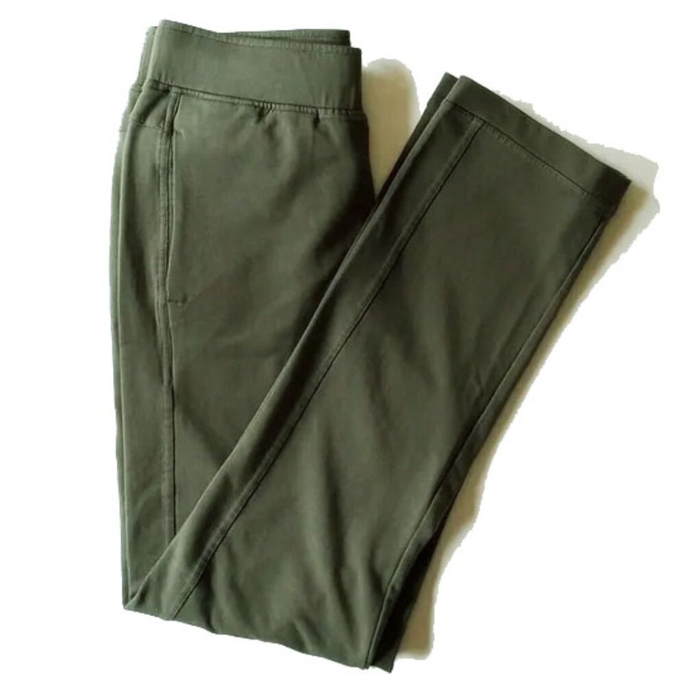 Pact Organic Cotton Straight Leg Sweat Track Pants S Olive Green